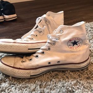 White Converse High tops